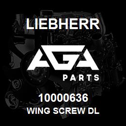 10000636 Liebherr WING SCREW DL | AGA Parts