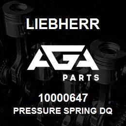 10000647 Liebherr PRESSURE SPRING DQ | AGA Parts