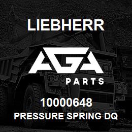 10000648 Liebherr PRESSURE SPRING DQ | AGA Parts