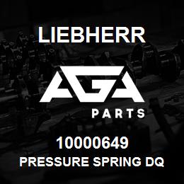 10000649 Liebherr PRESSURE SPRING DQ | AGA Parts