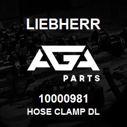 10000981 Liebherr HOSE CLAMP DL | AGA Parts
