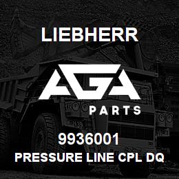9936001 Liebherr PRESSURE LINE CPL DQ | AGA Parts