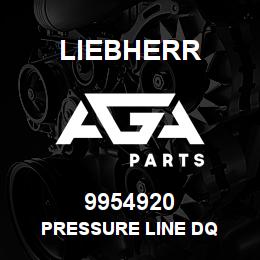 9954920 Liebherr PRESSURE LINE DQ | AGA Parts