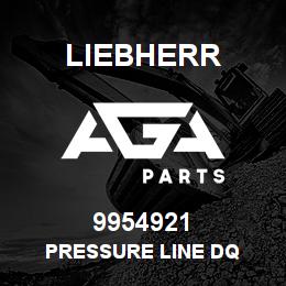 9954921 Liebherr PRESSURE LINE DQ | AGA Parts