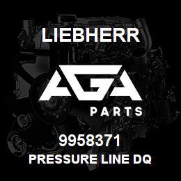 9958371 Liebherr PRESSURE LINE DQ | AGA Parts