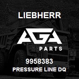9958383 Liebherr PRESSURE LINE DQ | AGA Parts
