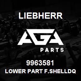 9963581 Liebherr LOWER PART F.SHELLDQ | AGA Parts
