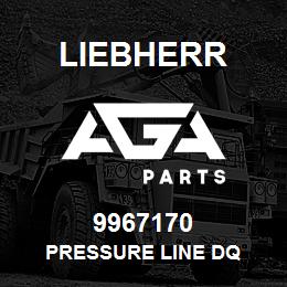 9967170 Liebherr PRESSURE LINE DQ | AGA Parts