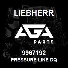 9967192 Liebherr PRESSURE LINE DQ | AGA Parts