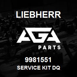 9981551 Liebherr SERVICE KIT DQ | AGA Parts