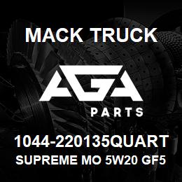 1044-220135QUART Mack Truck SUPREME MO 5W20 GF5 SN | AGA Parts