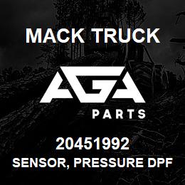 20451992 Mack Truck SENSOR, PRESSURE DPF DELTA | AGA Parts