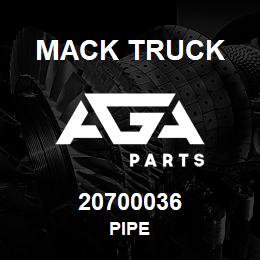 20700036 Mack Truck PIPE | AGA Parts