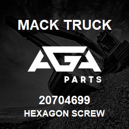 20704699 Mack Truck HEXAGON SCREW | AGA Parts