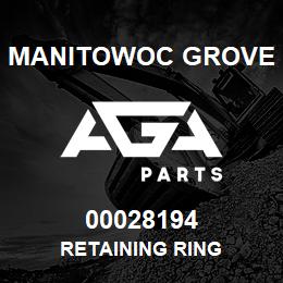 00028194 Manitowoc Grove RETAINING RING | AGA Parts