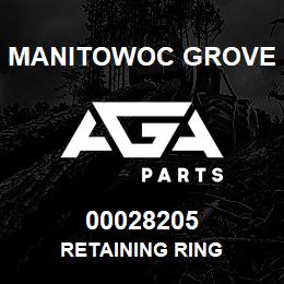 00028205 Manitowoc Grove RETAINING RING | AGA Parts