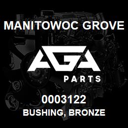0003122 Manitowoc Grove BUSHING, BRONZE | AGA Parts