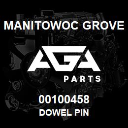 00100458 Manitowoc Grove DOWEL PIN | AGA Parts