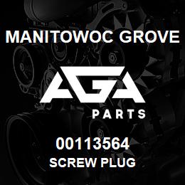 00113564 Manitowoc Grove SCREW PLUG | AGA Parts