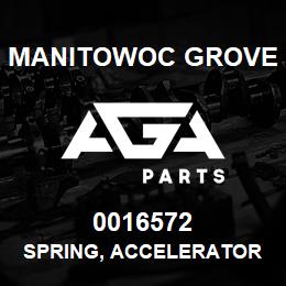 0016572 Manitowoc Grove SPRING, ACCELERATOR | AGA Parts