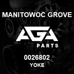 0026802 Manitowoc Grove YOKE | AGA Parts