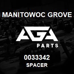 0033342 Manitowoc Grove SPACER | AGA Parts