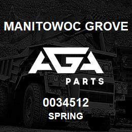 0034512 Manitowoc Grove SPRING | AGA Parts
