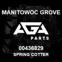 00436829 Manitowoc Grove SPRING COTTER | AGA Parts