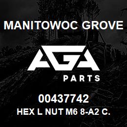 00437742 Manitowoc Grove HEX L NUT M6 8-A2 C. ISO 7040 | AGA Parts