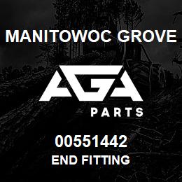 00551442 Manitowoc Grove END FITTING | AGA Parts