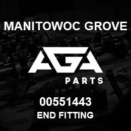 00551443 Manitowoc Grove END FITTING | AGA Parts