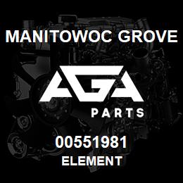 00551981 Manitowoc Grove ELEMENT | AGA Parts