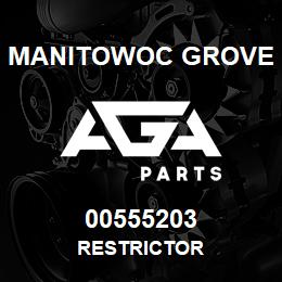 00555203 Manitowoc Grove RESTRICTOR | AGA Parts