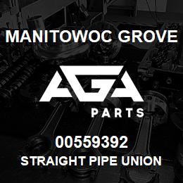 00559392 Manitowoc Grove STRAIGHT PIPE UNION | AGA Parts