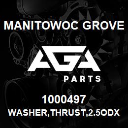 1000497 Manitowoc Grove WASHER,THRUST,2.5ODX1.5IDX.12 | AGA Parts