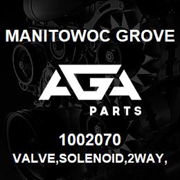 1002070 Manitowoc Grove VALVE,SOLENOID,2WAY,N.C. | AGA Parts