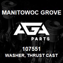 107551 Manitowoc Grove WASHER, THRUST CAST BRONZE | AGA Parts