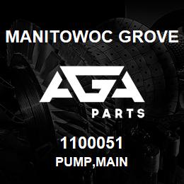 1100051 Manitowoc Grove PUMP,MAIN | AGA Parts