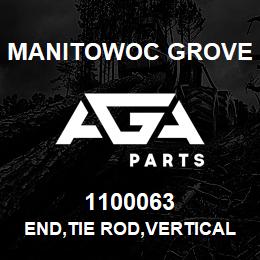 1100063 Manitowoc Grove END,TIE ROD,VERTICAL | AGA Parts