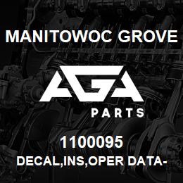 1100095 Manitowoc Grove DECAL,INS,OPER DATA-3300,E | AGA Parts