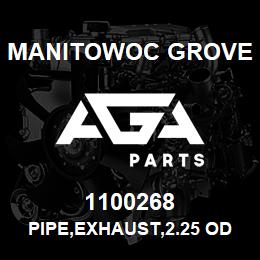 1100268 Manitowoc Grove PIPE,EXHAUST,2.25 OD,90 | AGA Parts