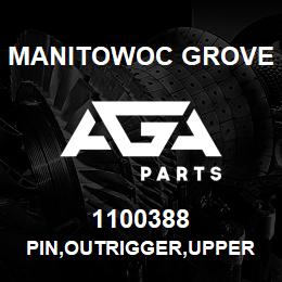 1100388 Manitowoc Grove PIN,OUTRIGGER,UPPER | AGA Parts