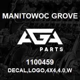 1100459 Manitowoc Grove DECAL,LOGO,4X4,4.0,WHT | AGA Parts