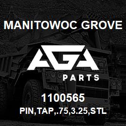 1100565 Manitowoc Grove PIN,TAP,.75,3.25,STL,Z | AGA Parts