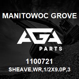 1100721 Manitowoc Grove SHEAVE,WR,1/2X9.0P,3.0,NYLT | AGA Parts