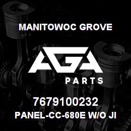 7679100232 Manitowoc Grove PANEL-CC-680E W/O JIB | AGA Parts