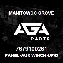7679100261 Manitowoc Grove PANEL-AUX WINCH-UP/DOWN | AGA Parts