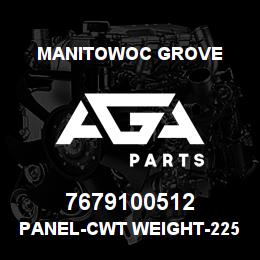 7679100512 Manitowoc Grove PANEL-CWT WEIGHT-2250 LBS | AGA Parts
