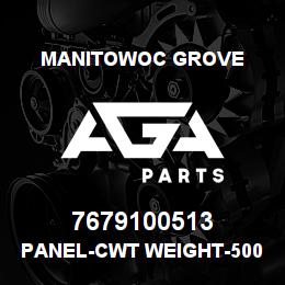 7679100513 Manitowoc Grove PANEL-CWT WEIGHT-5000 LBS | AGA Parts