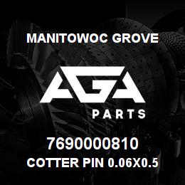 7690000810 Manitowoc Grove Cotter Pin 0.06x0.5 St | AGA Parts